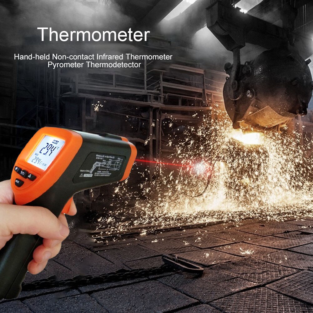 Portable Model 550 500ms 95% Response Handheld LCD Display Infrared Thermometer Non-Contact Temperature Pyrometer Tool