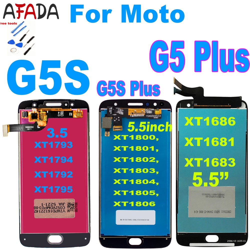 Originele Voor Motorola Moto G5S Plus XT1802 XT1803 XT1805 XT1086 G5 Plus XT1686 XT1681 XT1683 Lcd Touch Screen Assembly