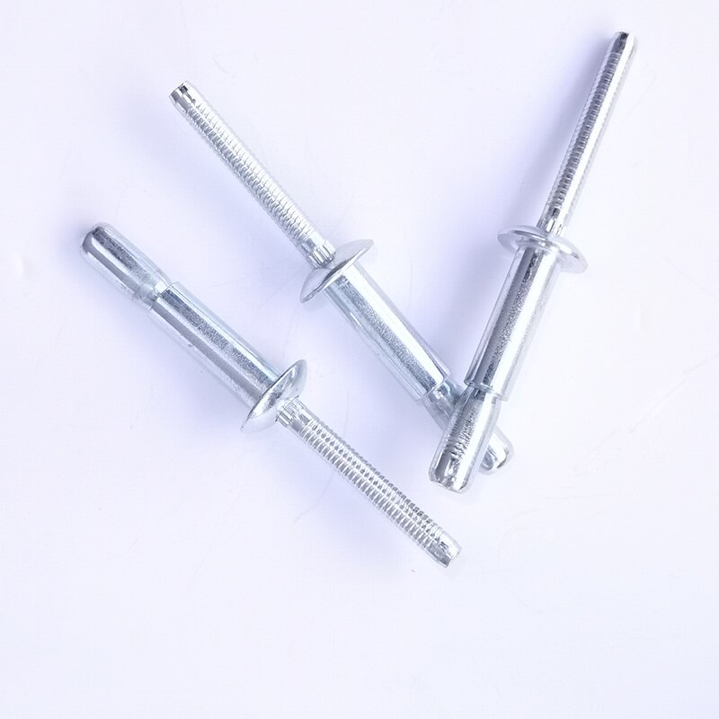 50PCS High Strength Structural Blind Rivet Carbon Steel Rivet Dome Head 4.8x10 4.8x14 6.4x14 6.4x20 9.6x21mm