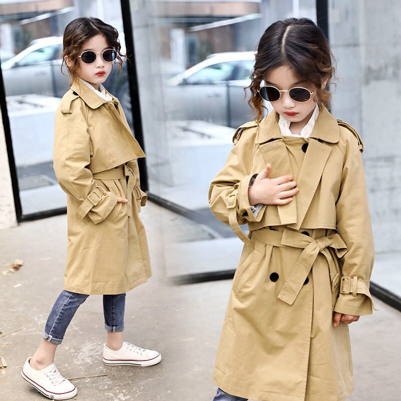 2020 primavera autunno neonate Trench giacca doppio petto per abbigliamento per ragazze top solidi bambini giacca a vento ragazzi capispalla