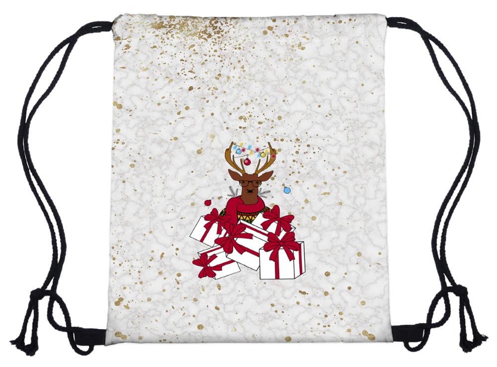 Pocke trope baglomme reb kvinder mænd taske juleserie bundle taske 3d digital printet tegneserie juletape skuldertaske: Bpa 601340