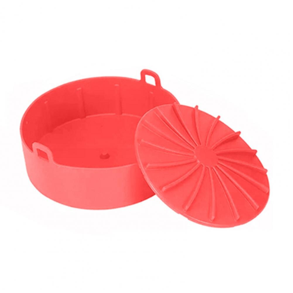 Flexible Baking Holder Removable No Fading Practical Baking Tray Silicone pan container mat for Home: Red L