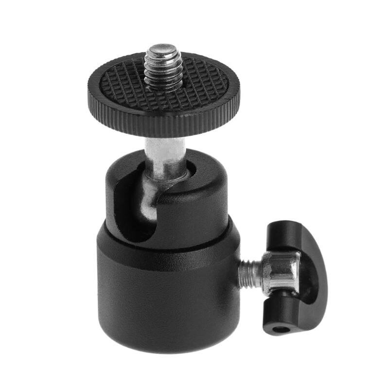 1/4" Shoe Mini Ball Head Flash Bracket Holder Mount Screw Metal 360 Degrees For Camera Tripod