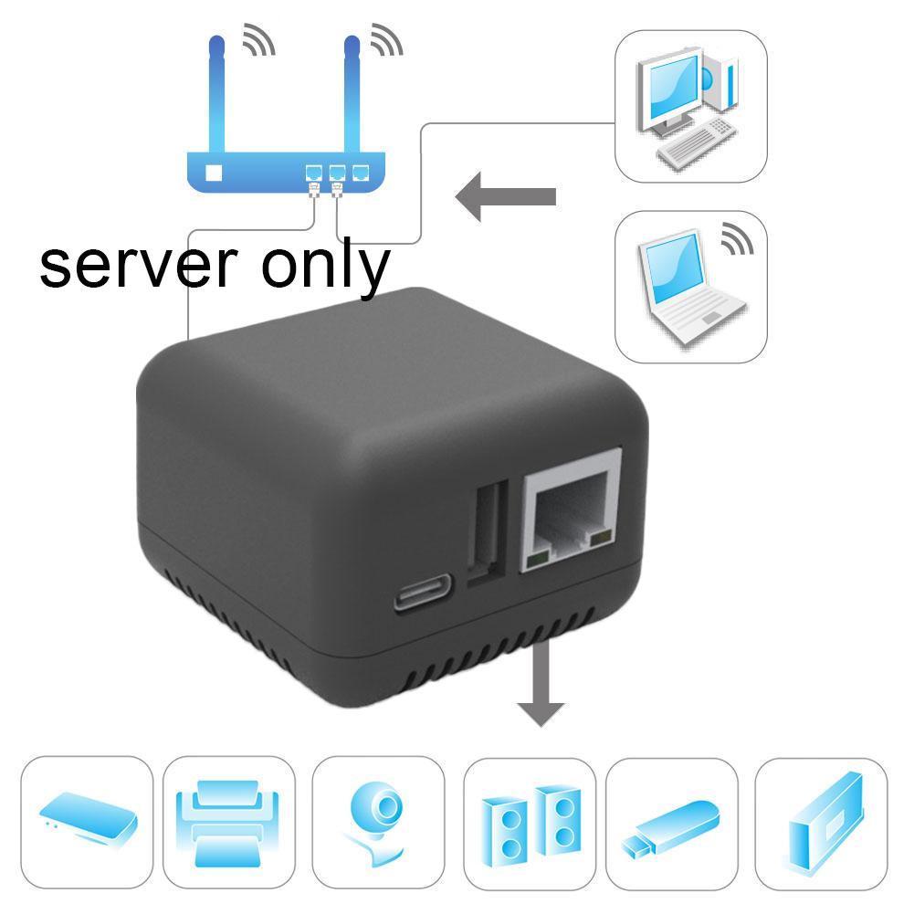 USB LAN Network LPR Print Server NP330 WIFI Wireless Print Server 10/100 Mbps RJ-45 LAN Port USB 2.0 Port
