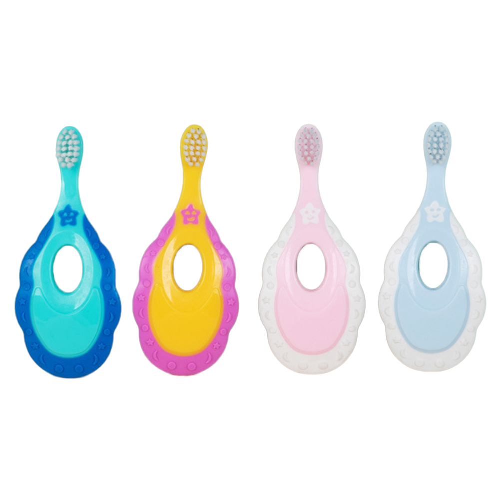 Spazzolino da denti per bambini spazzolino da denti per bambini con manico cura orale pulizia spazzolino da denti spazzola per capelli morbida per bambino 1-3T