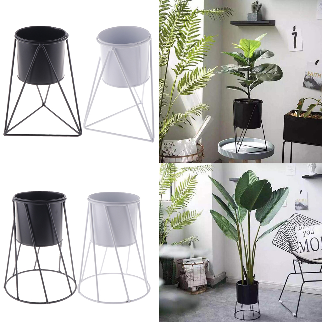 Jernplante vase stativ planter planter have balkon indretning metal blomsterpotte blomstervase hylde rack