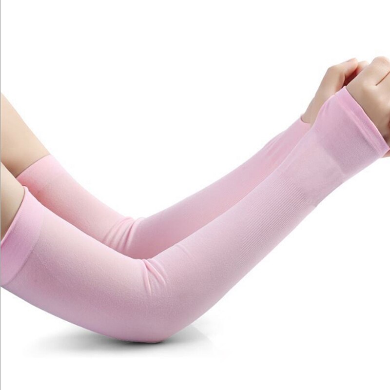 Femmes gants UV soleil protéger anti-dérapant glace soie manches bras manches en plein air crème solaire manchette été hommes en plein air équitation mitaine: style7