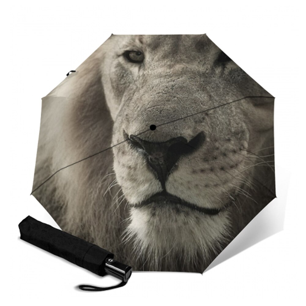 Ombrelle de pluie pour femmes | Entièrement automatique, ombrelle de soleil et de pluie pour l'extérieur, ombrelle de pluie, pour femmes, imprimé de Lion, à la: YSA1604