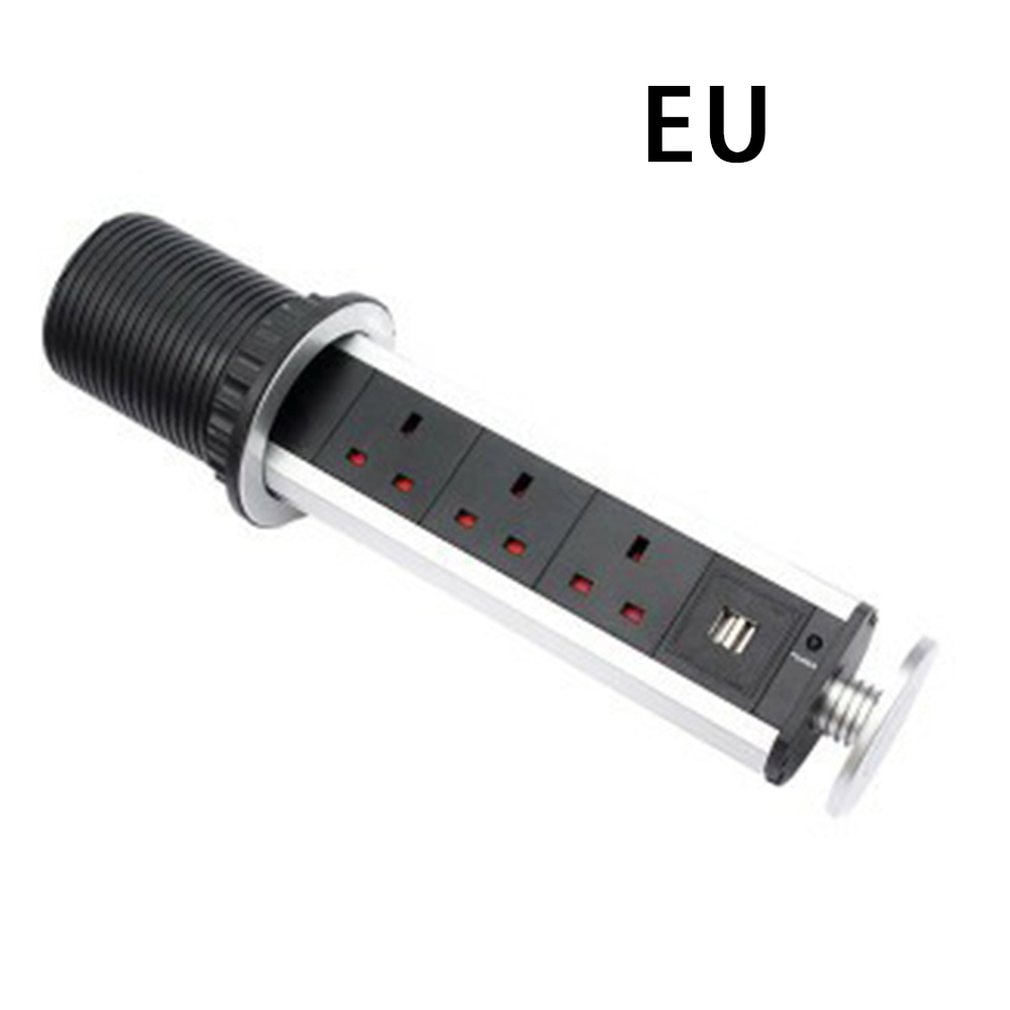 Smart Lightweight Usb Socket Office Hidden Desktop Socket Vertical Socket Essential for Home: EU