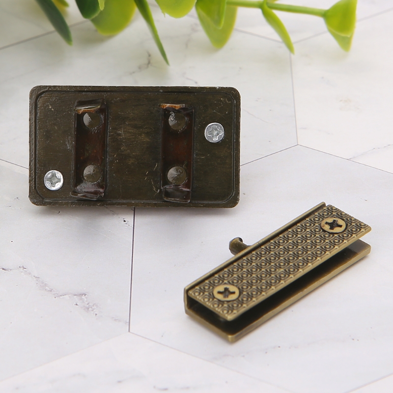 Women Bag Making Metal Push Lock Briefcase Square Lock Hardware Accessories