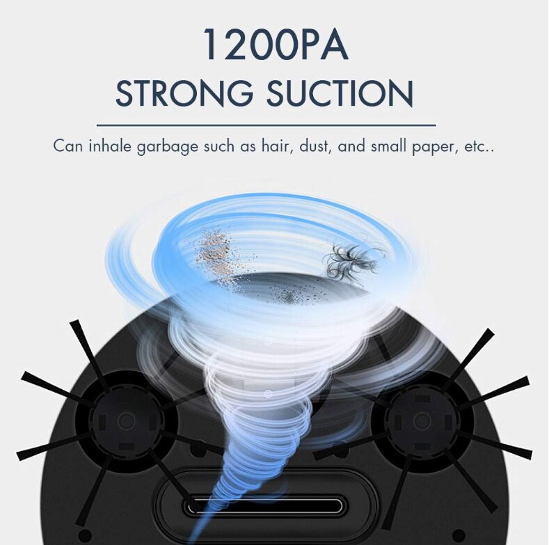 3 in 1 Smart Vegen Robot Sweep Zuig Slepen Machine 1200PA Nat en Droog Auto Elektrische Stofzuiger Vegen
