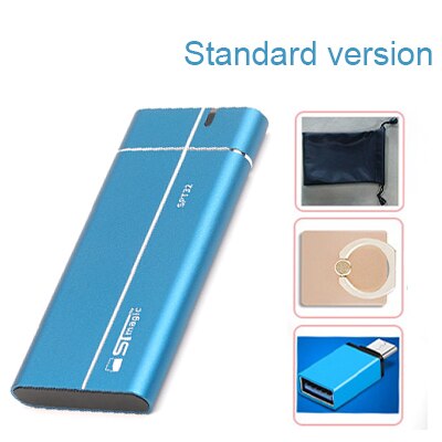 Stmagic HDD Portable External Hard Drive hard Disk for Mac Laptop Desktop 128GB 256GB 512GB 1TB Type C PSSD M.2 Sata 3 480MB/S: 128GB / Blue standard