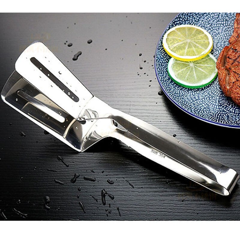 Résistance à haute température ramasser commodément les aliments outils en acier inoxydable Barbecue pince à frire viande cuisine pince de cuisson