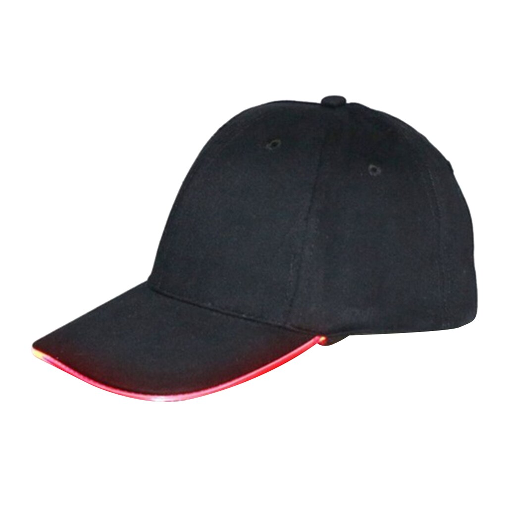 Ultra Bright LED Baseball Cap Optical Fiber Glowing Hat Hip-Hop: B Red Light