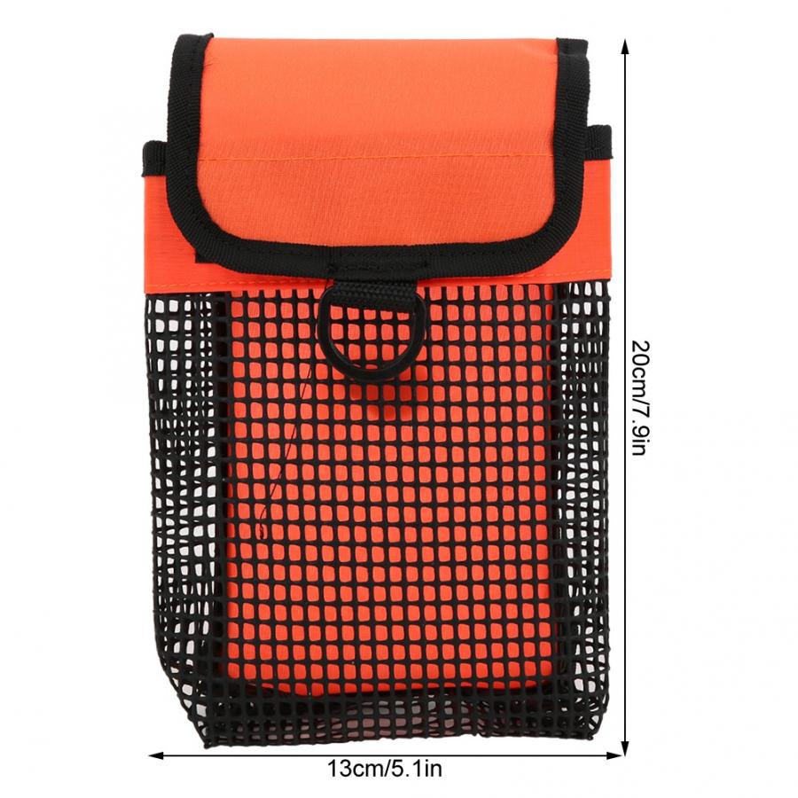 Scuba Diving Gear Bag Lightweight Diving Mesh Bag Underwater Snorkeling Safety Marker Buoy Storage Carrying Case with buckle