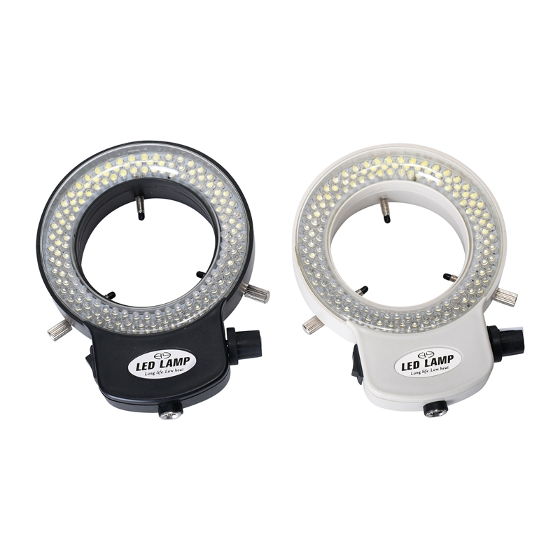 Microscope 144 LED Ring Light Adjustable Illumination Lamp for Industry Stereo Microscope Lens Camera with 110 V-240 V Adapter