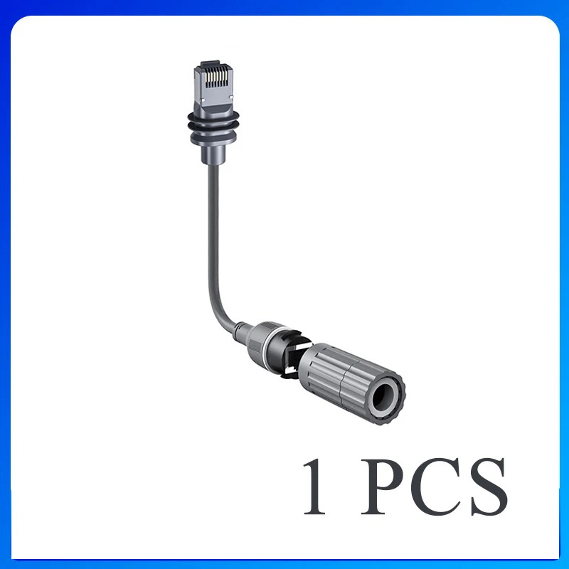 Kabel adaptera Ethernet Starlink, wodoodporny IP68, przedłużacz złącza RJ45 dla rodzaj 3/mini danie: Czerwony / 0.2m