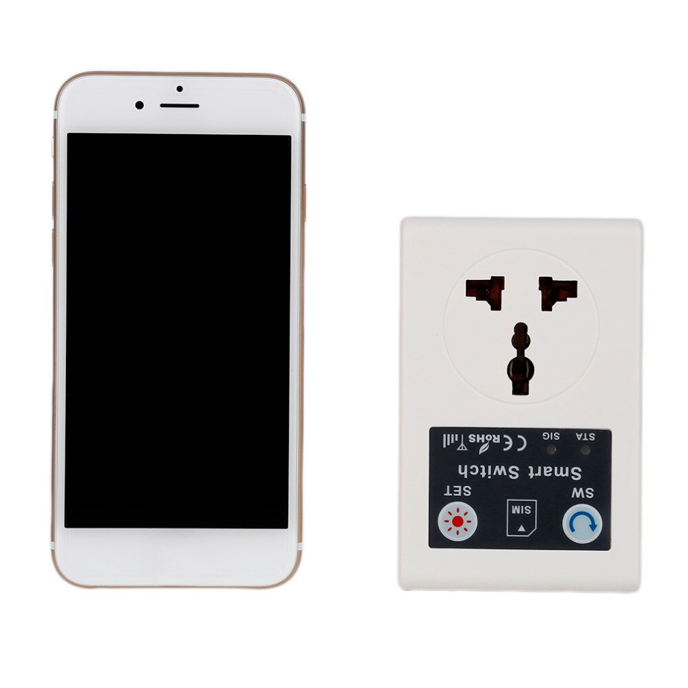 UK/EU 220V Phone RC Remote Wireless Control Smart Switch GSM Socket Power Plug for Home Household Appliance
