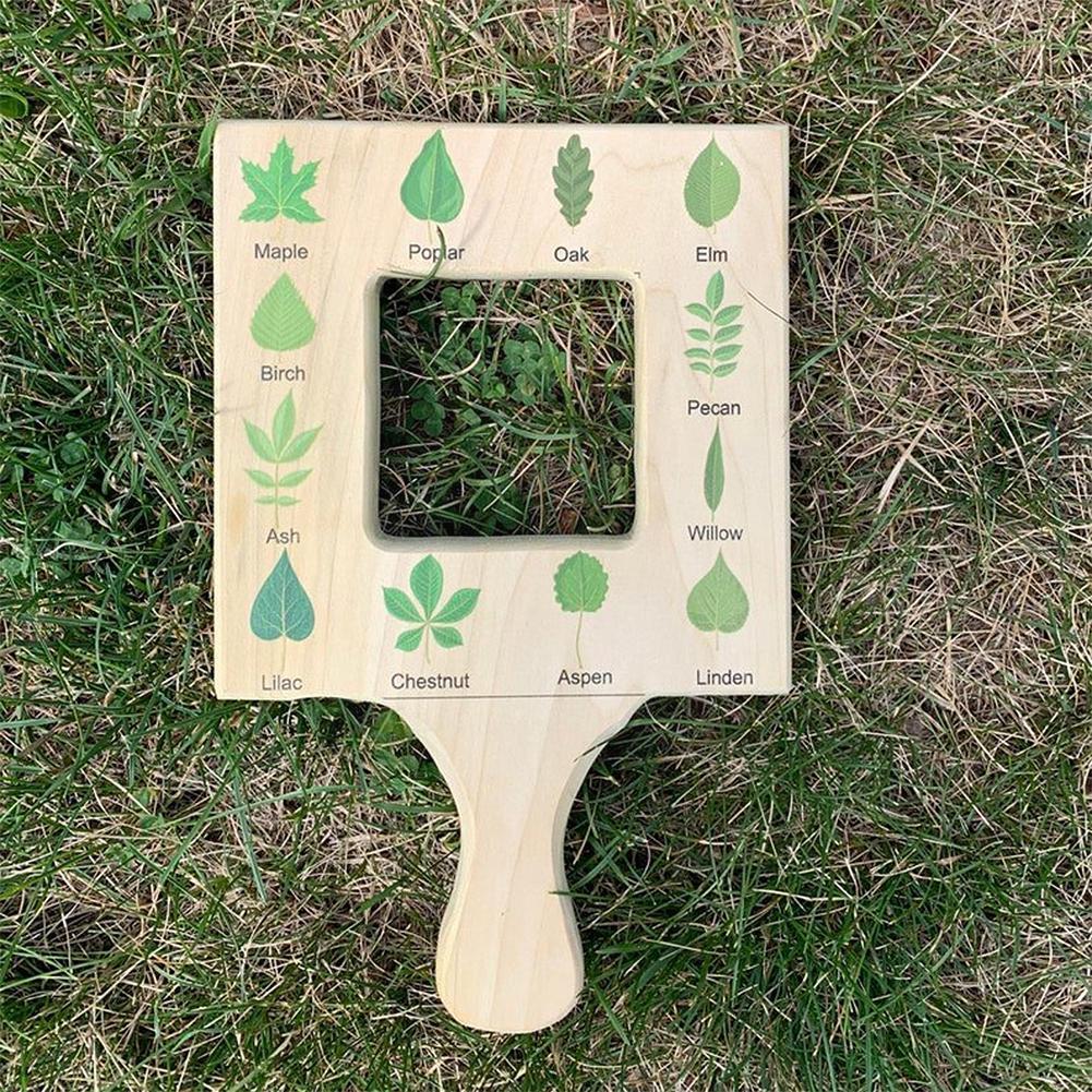 4pcs Nature Guide Finder Nature Viewfinder Double Sided And Common Painting Wood Drawing Foliage Aids Identify Types Tool C K1w2