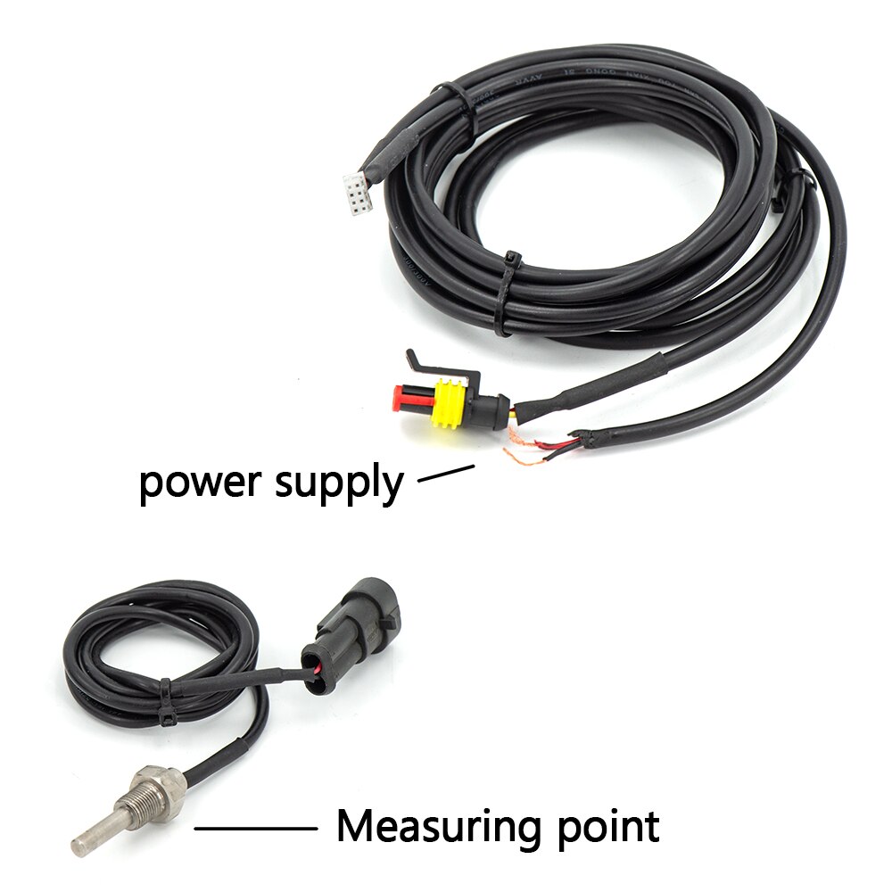 52mm Digital 100~300℉ Electronic Water Temp Gauge Ultra-Thin Water Temperature Gauge Temperature Sensor Red Led Display