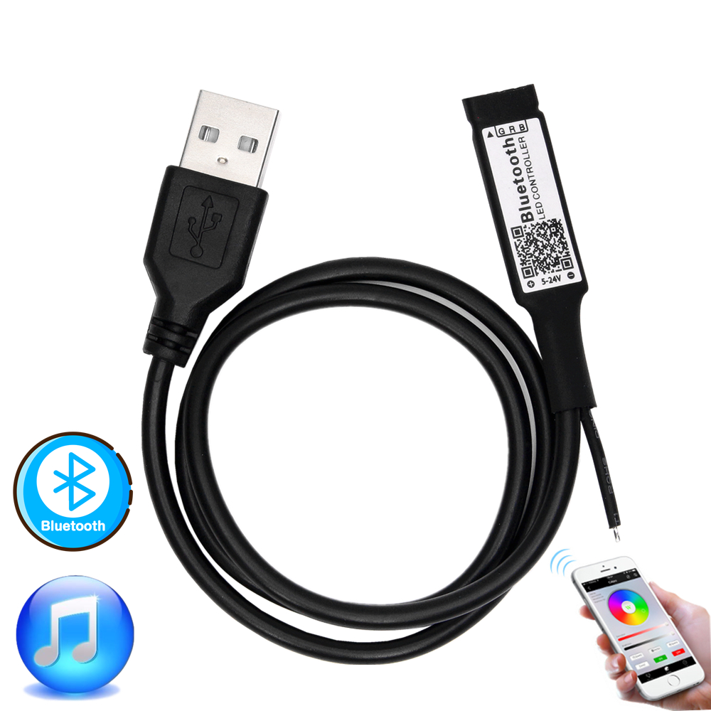 5V USB RGB LED Controller De Bluetooth Power Voor TV Backlight led strip RGB 5050 2835 Controller Afstandsbediening Licht Thuis kleurrijke