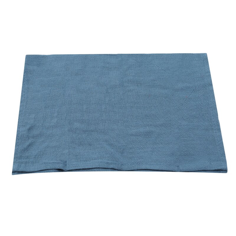 Plain Cotton Linen Napkins Tea Towels Eco-Friendly Water Absorption Home Kitchen Cloth Scouring Pad: Dark blue