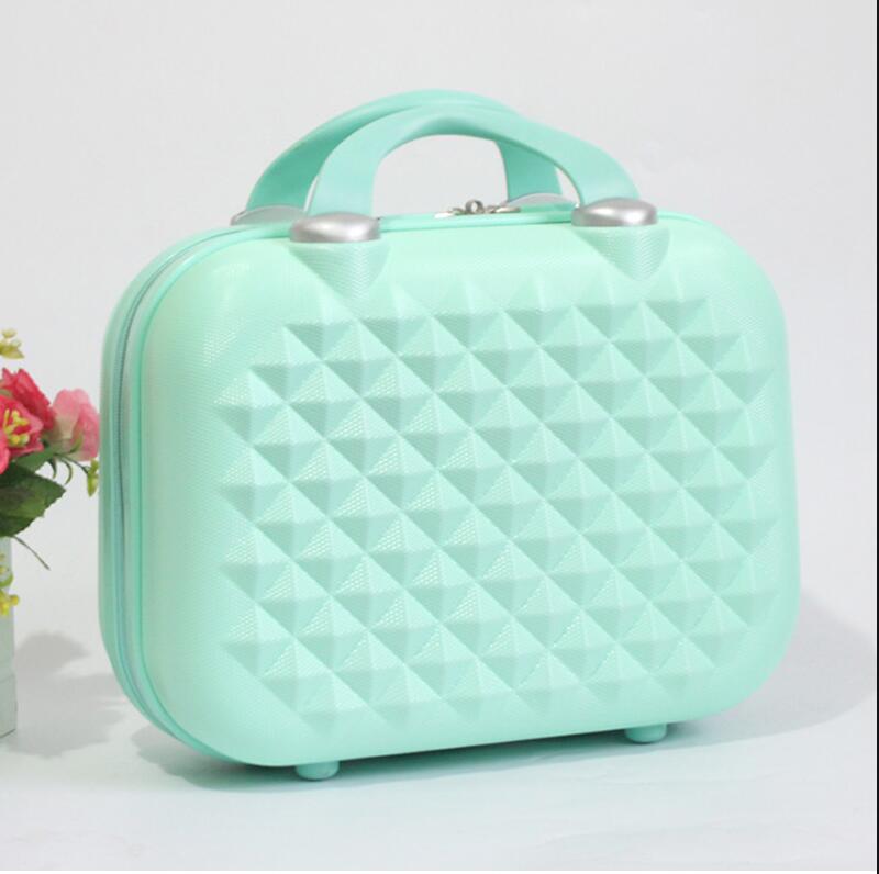 Vrouwen Diamond Make Case/Meisje Streep Cosmetische Koffer Handtas/Reizen Boarding Bagage/Snoep Kleur Dragen case: B