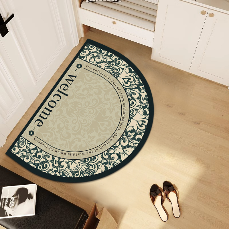 Halfronde Deurmat Rond Vloerkleed Retro Tapijt Voor Woonkamer Spoel Toegangsmat Slaapkamer Keuken Voetmatten Tapis Ingangsmat: 800mm x 800mm / Roze