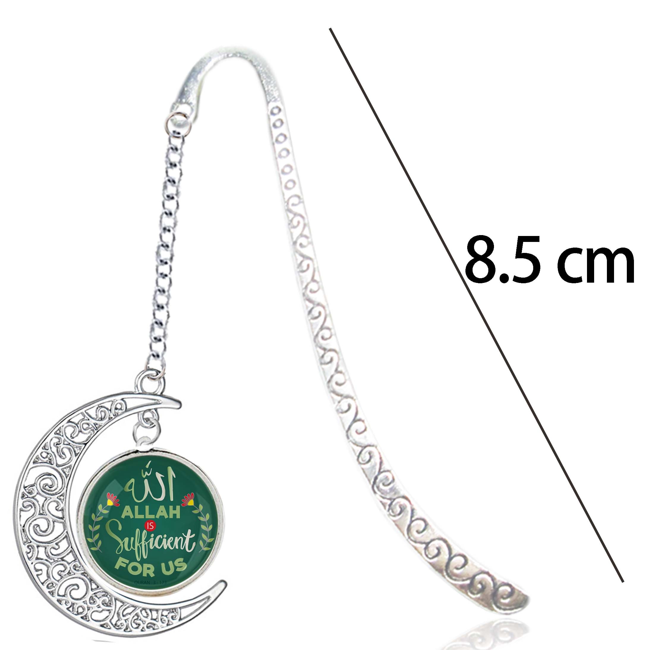 Koranen 3 173 citat - allah räcker för oss islam - metallbokmärkesymbol för att läsa anteckningsbok bokmarkör gud i islam