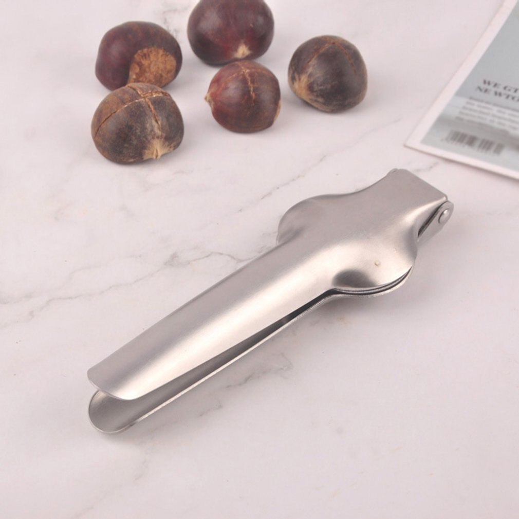 Stainless Steel Chestnut Opener Chestnut Cross Opener Nut Shell Opener Walnut Clamp Kitchen Tool Nut Opener Cutter Gadgets