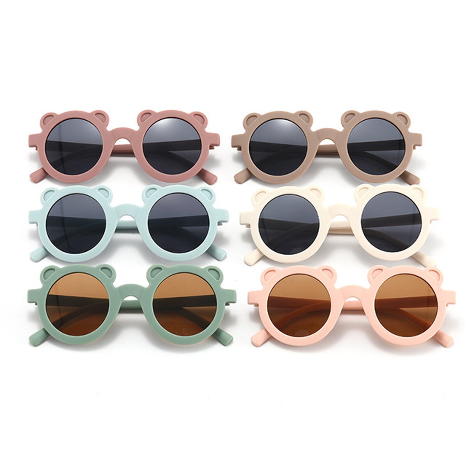 Nuovi occhiali da sole per bambini occhiali decorativi Anti-UV a forma di orso puntelli fotografici per ragazzi e ragazze