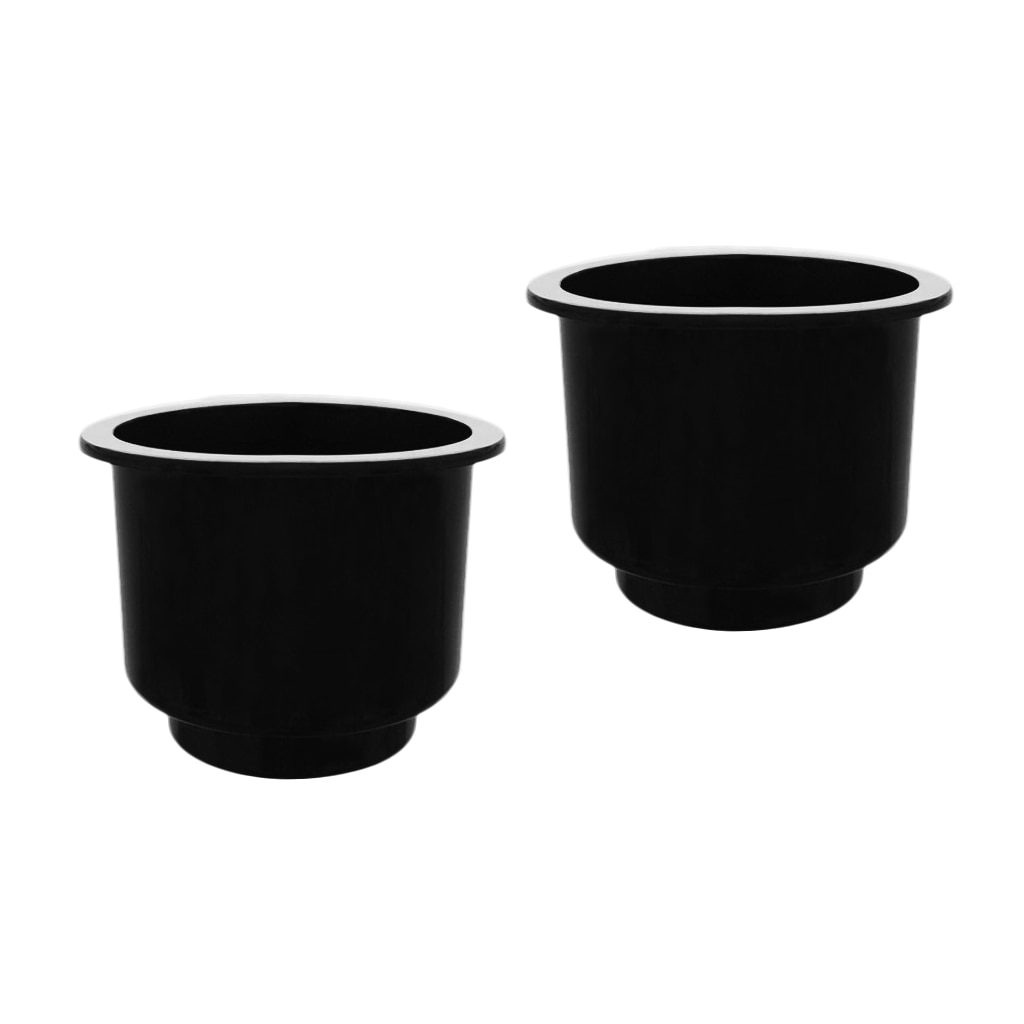 Porte-gobelets universel pour bateau, 2 pièces, noir