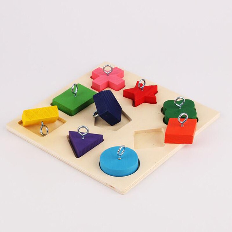 Birds Toys Geometric Shape and Color Matching Toys Wooden 3D Puzzles Pet Toy