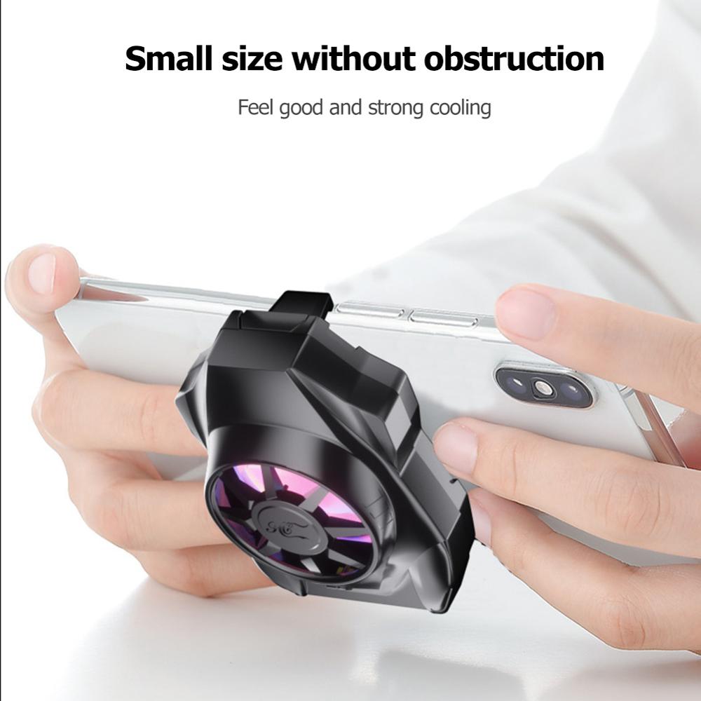 Newest Mobile Phone Cooling Artifact Wireless Silent Phone Radiator Build-in Battery with Colorful Light Suit for Most Phones