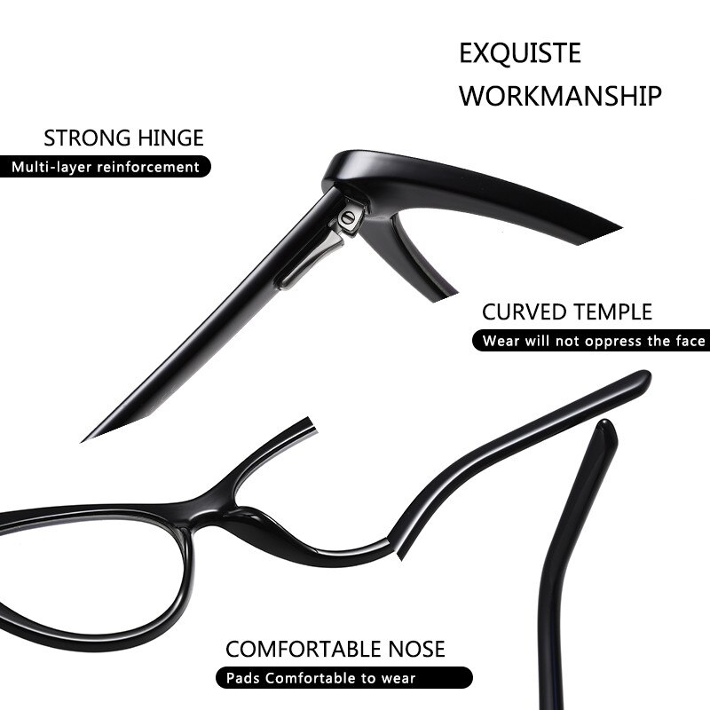 AOFLY BRAND Cat Eye Blue Light Blocking Glasses Women's Computer Gaming Optics Eyeglasses Frames Female UV400
