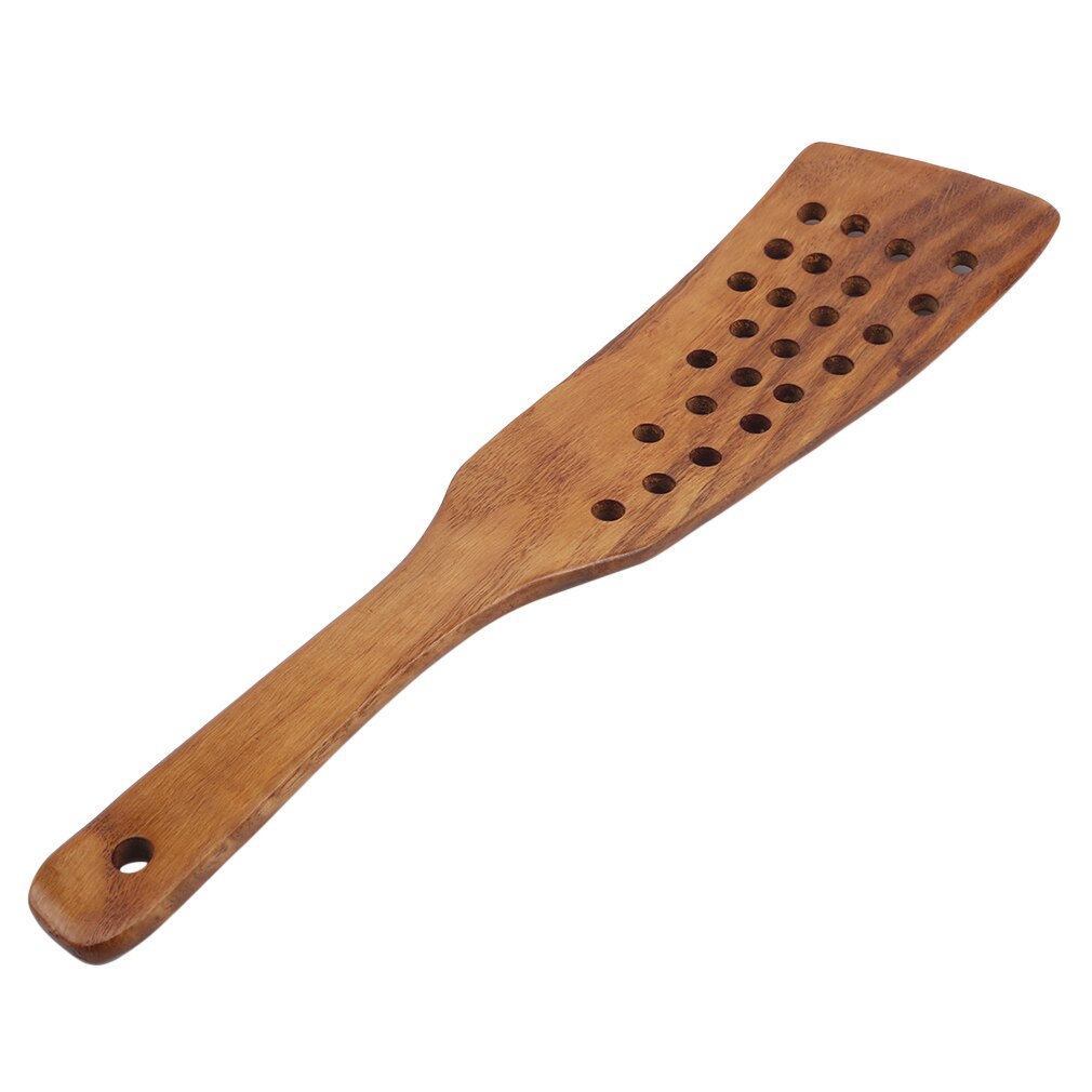 No-Stick Wooden Spatula Turner Fried Shovel Natural Bamboo Wood Cooking Kitchen Dining Mixing Cooking Tool