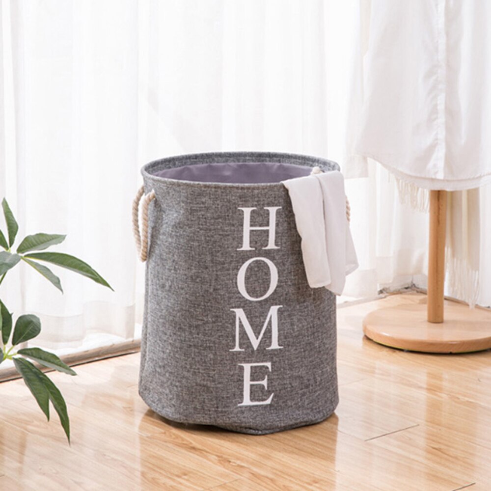 Folding Laundry Basket Round Storage Bin Bag Large Hamper Collapsible Clothes Toy Basket Bucket Organizer Large Capacity