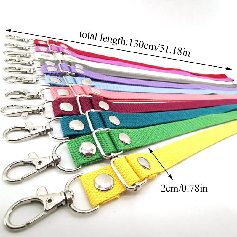 130Cm Canvas Snoep Kleur Tas Band Verstelbare Schouderriem All-Match Klinknagel Versterkte Brede Singels Strap Vervanging Riem