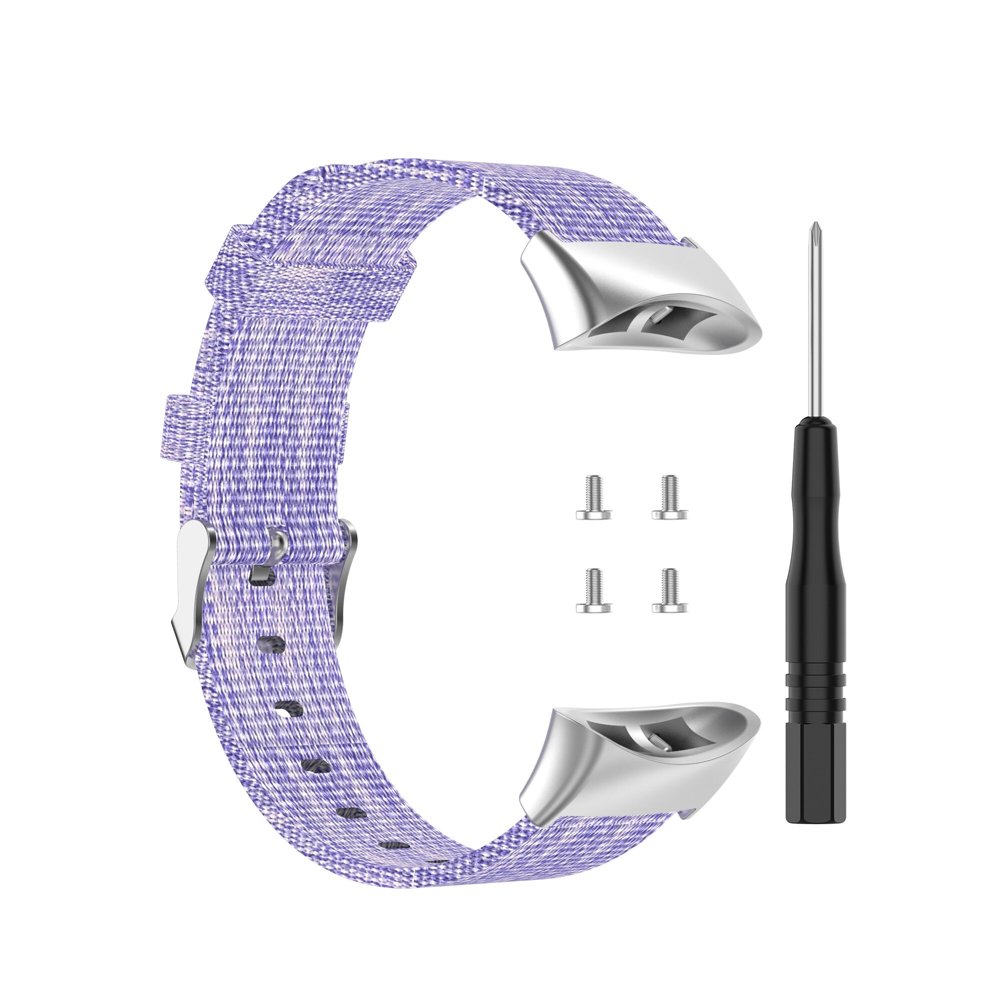 Fifata klockarmband för garmin forerunner 35 / 30 smartarmband för garmin forerunner 30 / 35 ersättningsarmband i canvas för smartklocka: Lila / Garmin föregångare 30