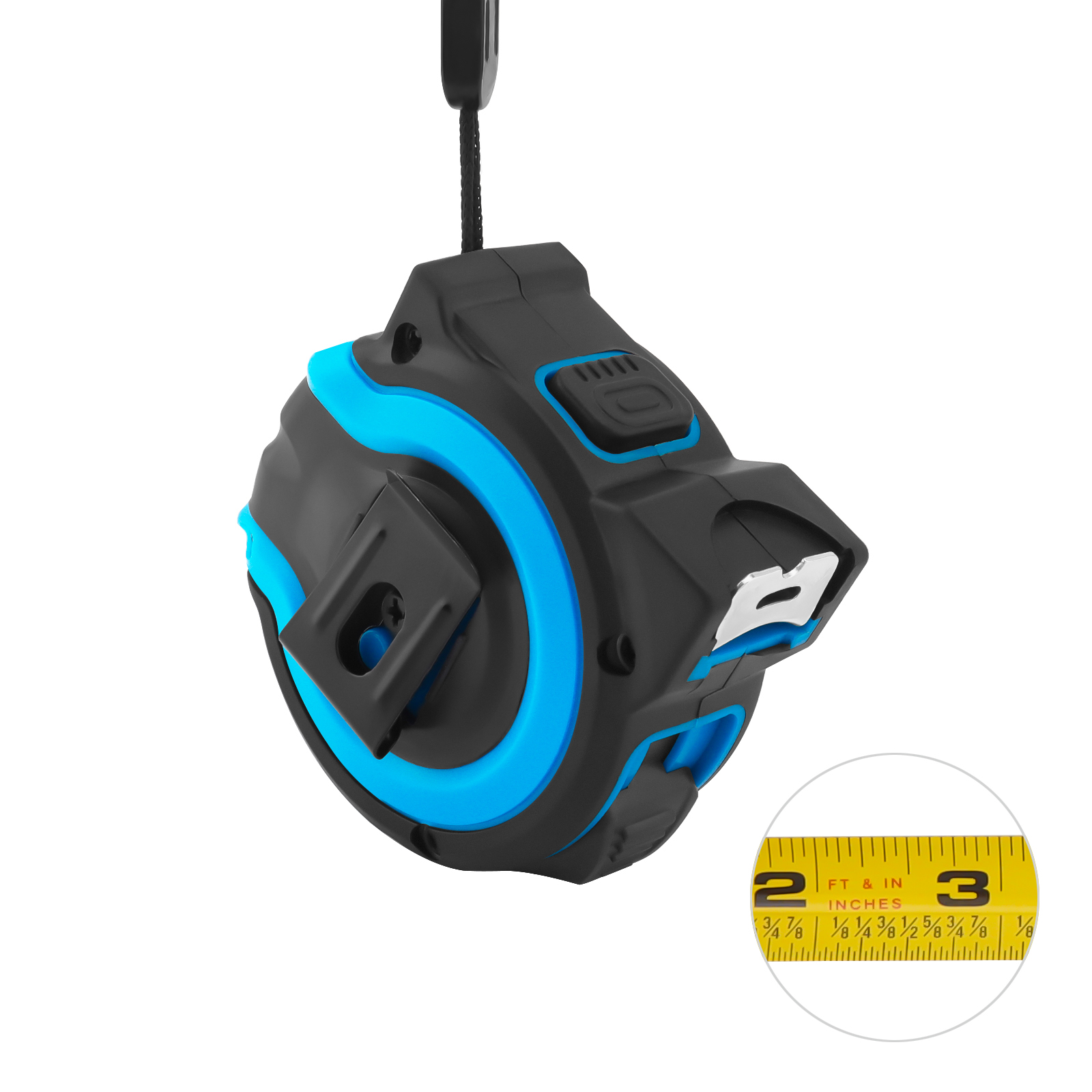 1/8 inch Retractable Tape Measure Fraction Markings Full Imperial Scale Self Locking Measuring Tape Ruler Precision