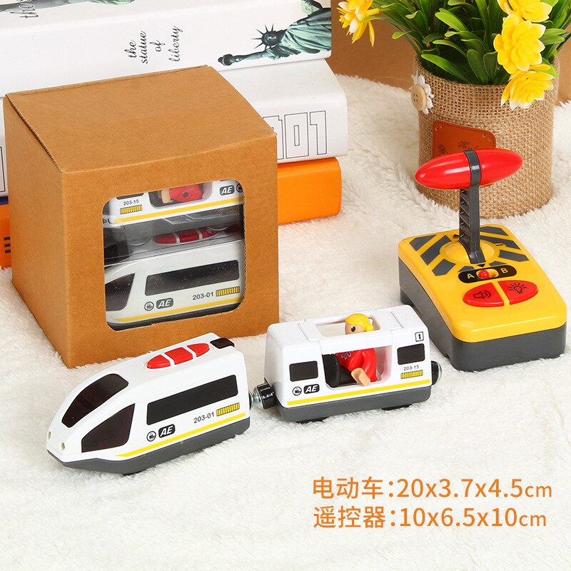 Remote Control Multiple Units CRH EMU Electric Train Toys truck Set Kid fit for brand wooden track suit children: PEACOCK BLUE