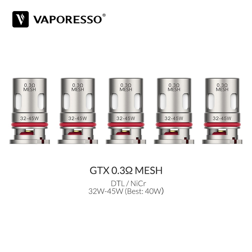 Vaporesso GTX Coil 0.2/0.3/0.6/0.8/1.2ohm Mesh Coil Atomizer Core For Target PM80 TARGET PM30 GTX ONE GEN NANO XIRON E-Cig