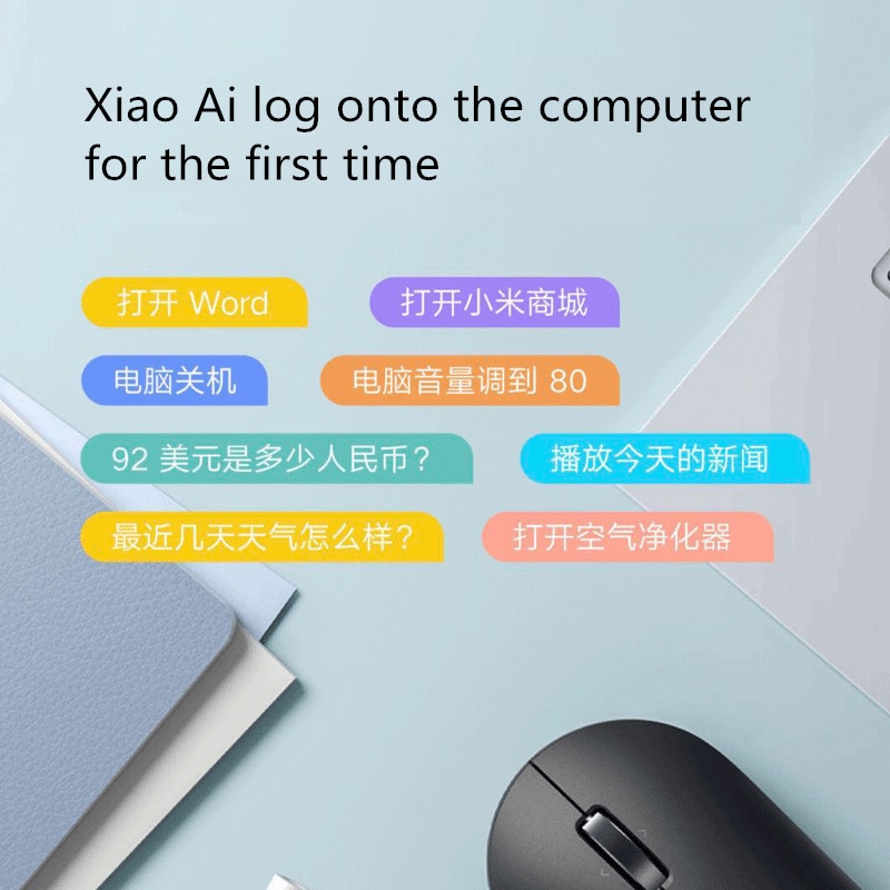 Xiaomi xiaoai draadloze muis bluetooth muis typc-c oplaadbare muis ergonomische 2.4gh usb spraakinvoer vertaling voor laptop pc