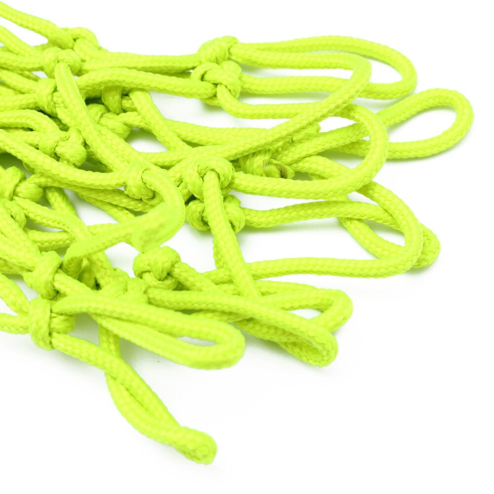 1pc nylon fluorescerende grønn slitesterk mestersport deluxe erstatning basketballnett robust bøyle målkant mesh nett sport  au24