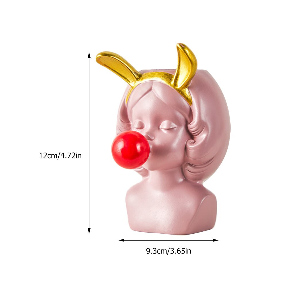 1pc Flowerpot Decor Resin Flower Pot Potted Table Ornaments Home Decor