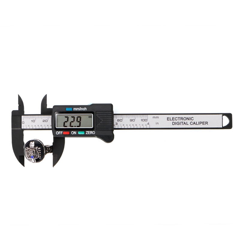 100mm LCD Digital Electronic Carbon Fiber Vernier Caliper Gauge Micrometer Measuring Stone Bead Gem Jewelry Tool