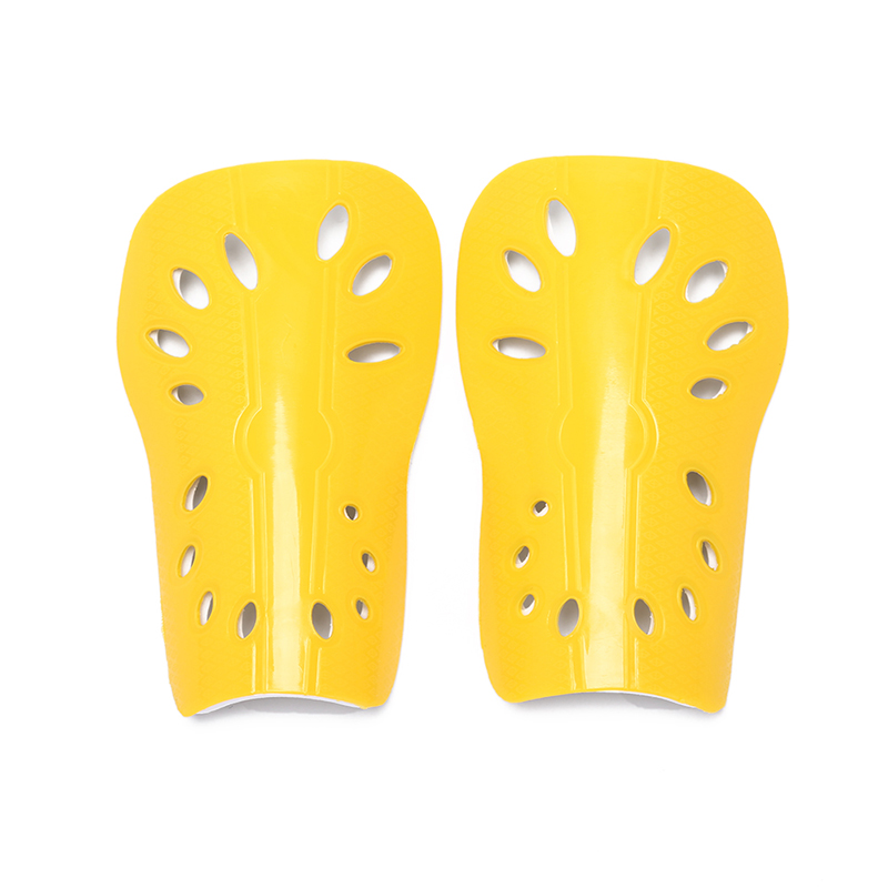 1 Pair Soccer Shin Pads Cuish Plate Soft Football Shin Guard Pads Leg Protector For Women Men Breathable Shinguard: YELLOW / S