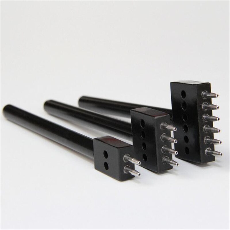 3/4/5/6mm Classic Round Row Punching Tool DIY Leather Pitch Round Spacing Hole Punch Lacing Stitching Hand Sewing Thread Tool