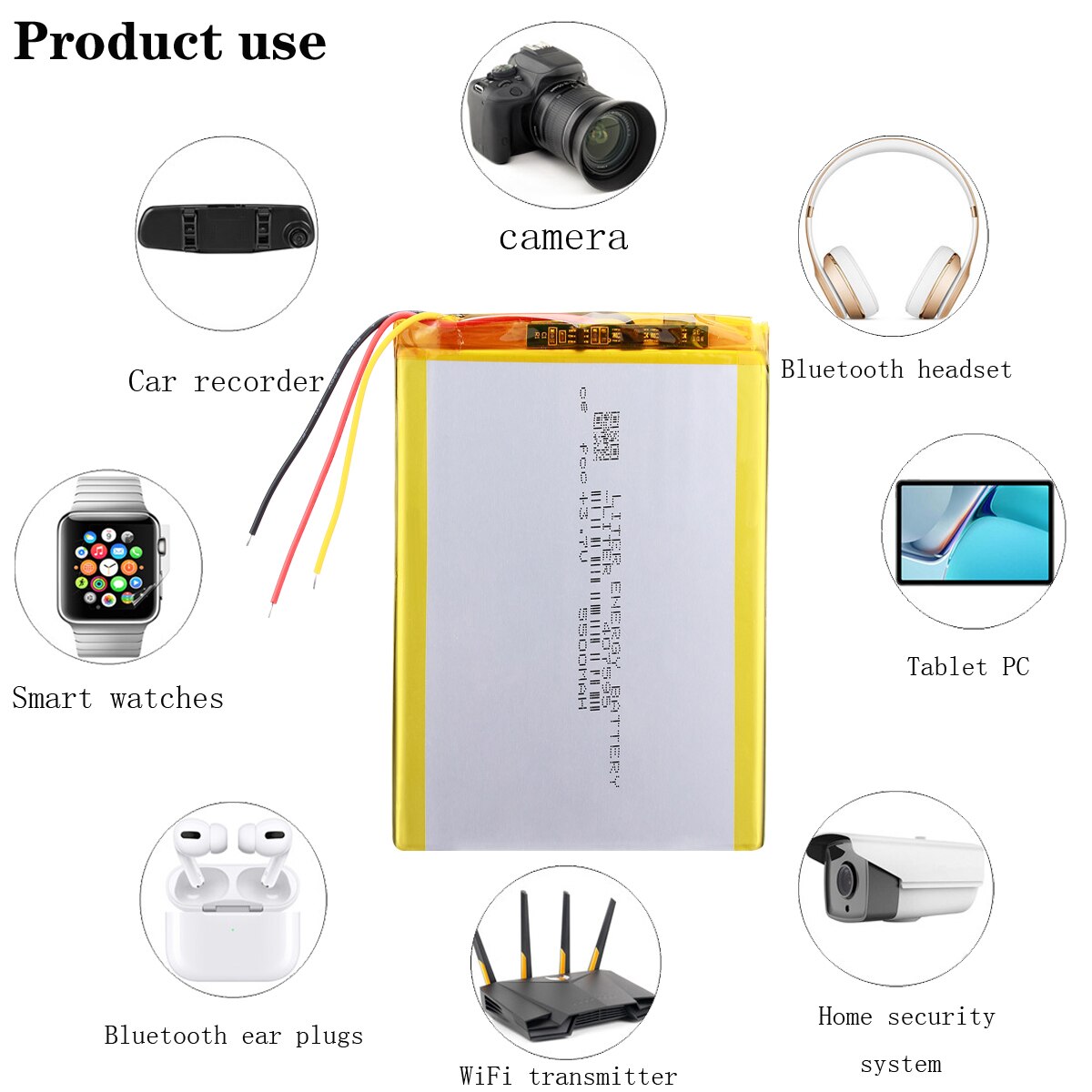 3.7 V 407595 5500Mah Tablet Pc Lithium Polymeer Li-Ion Oplaadbare Batterij Lipo Batterij