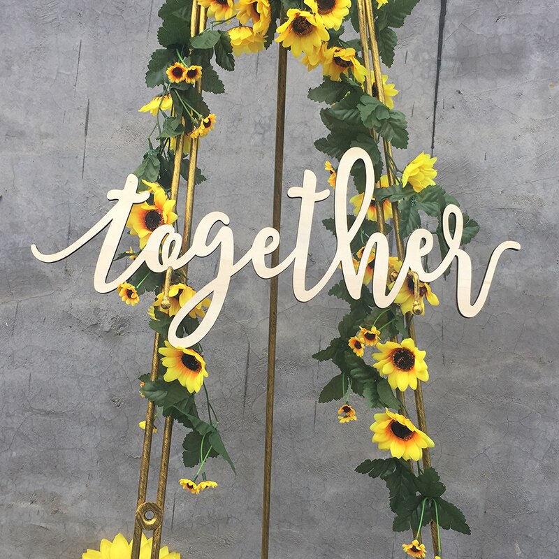 Wedding Chair Signs &quot;Better Together&quot; for Bride and Groom Wedding Chairs,Wooden Hanging Signs Set 2pcs/lot